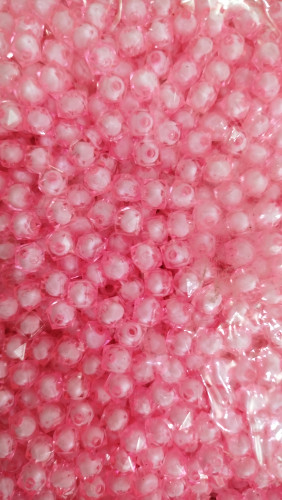 مهره مکعبی پاستیلی خارجی صورتی ملیح سایز ۸ بسته ۵۰۰ گرمی