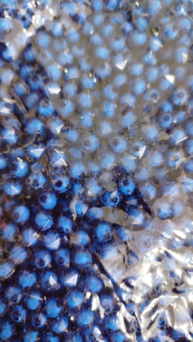 مهره مکعبی پاستیلی خارجی سایز ۸ آبی تیره بسته ۵۰۰ گرمی