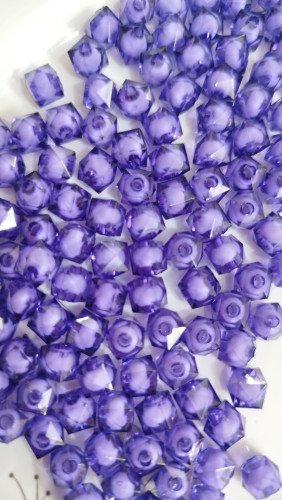 مهره مکعبی پاستیلی خارجی سایز ۸ بنفش بسته ۵۰۰ گرمی