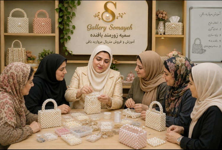 آموزش جامع مروارید بافی به صورت حضوری مربی : سمیه زورمند بافنده